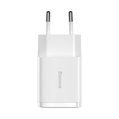 BASEUS Compact Dual 10.5W Hızlı Şarj Cihazı - Beyaz