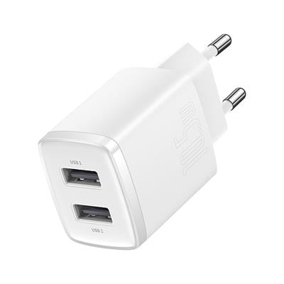 BASEUS Compact Dual 10.5W Hızlı Şarj Cihazı - Beyaz