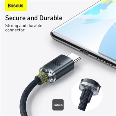 BASEUS Crystal Shine 100W Type-C Kablo 1.2M - Siyah