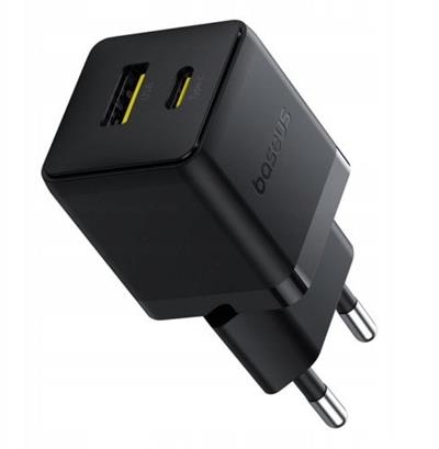 Baseus Palm 20W USB-C + USB-A Hızlı Şarj Adaptörü – Siyah