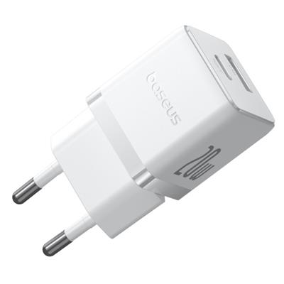 Baseus Palm 20W USB-C + USB-A Hızlı Şarj Adaptörü – Beyaz
