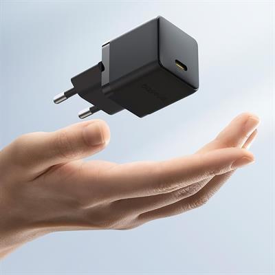 BASEUS Palm USB-C 30W EU Hızlı Şarj Cihazı - Siyah