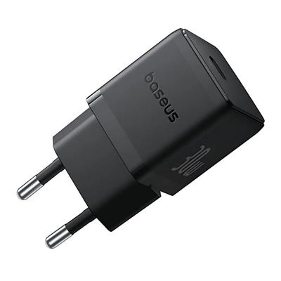 BASEUS Palm USB-C 30W EU Hızlı Şarj Cihazı - Siyah