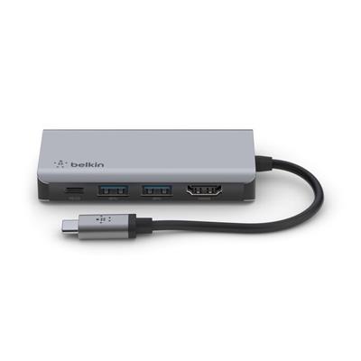 Belkin AVC006BTSGY USB-Cden 4 in 1 Çoğaltıcı Adaptör