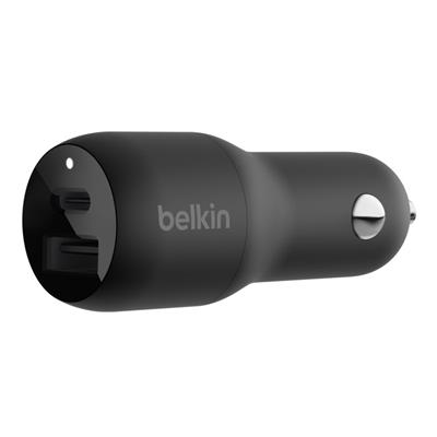 Belkin Araç Şarjı 2li USB-A/C 37W- Siyah