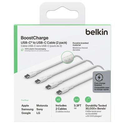 Belkin Braıded Type C-C 2.0 1M WHT 2li