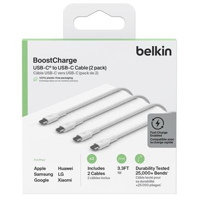 Belkin USB-C -USB-C 2li Pakt Kablo Beyaz