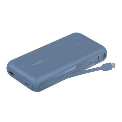 Belkin BPB024HQBL 20K 30W Powerbank – Entegre USB‑C Kabloyla - Mavi