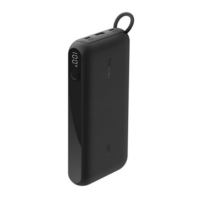 Belkin BPB028HQBK BoostCharge 20.000mAh 20W PD Dijital Ekranlı 3 Port Powerbank - Siyah