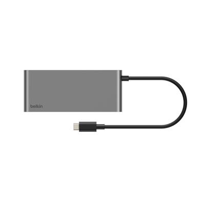 Belkin INC024HQSGY 8 Port USB-C Hub 2.5Gb Ethernet 4K HDMI SD/microSD Çoklayıcı Adaptör - Uzay Grisi
