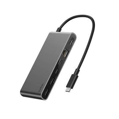 Belkin INC024HQSGY 8 Port USB-C Hub 2.5Gb Ethernet 4K HDMI SD/microSD Çoklayıcı Adaptör - Uzay Grisi