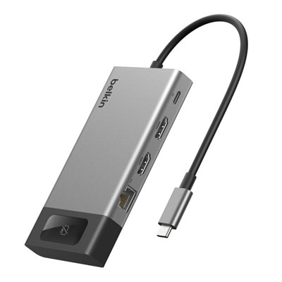 Belkin INC027HQSGY Connect 8 Port Dual Display USB-C Hub 100W PD 4K 60Hz - GriBelkin INC027HQSGY Connect 8 Port Dual Display USB-C Hub 100W PD 4K 60Hz - GriBelkinÇevirici ve AdaptörINC027HQSGY