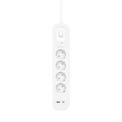 Belkin ‎SRB001VF2M-V2 4lü 2M Akım Korumalı Priz + 1xUSB-C + 1xUSB-A 
