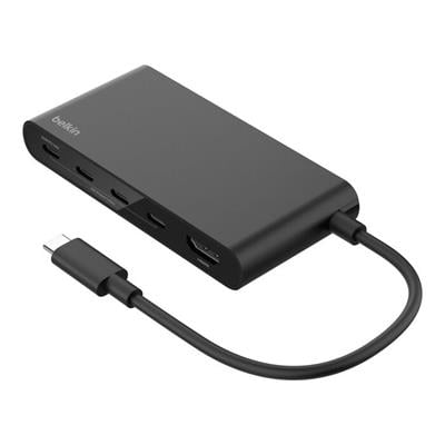 Belkin AVC021HQBK 5 Port USB-C Hub 4K HDMI Çoklayıcı Adaptör - Siyah