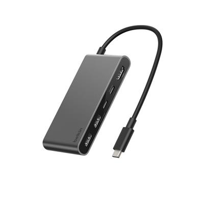 Belkin AVC022HQSGY 5 Port USB-C Hub 4K HDMI Çift USB-C Çoklayıcı Adaptör - Uzay Grisi