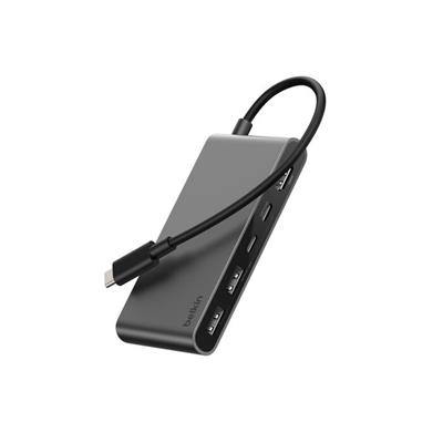 Belkin AVC022HQSGY 5 Port USB-C Hub 4K HDMI Çift USB-C Çoklayıcı Adaptör - Uzay Grisi