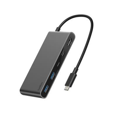 Belkin AVC023HQSGY 7 Port USB-C Hub 4K HDMI SD/microSD Çoklayıcı Adaptör - Uzay Grisi