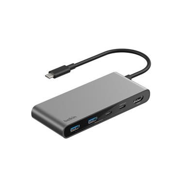 Belkin AVC023HQSGY 7 Port USB-C Hub 4K HDMI SD/microSD Çoklayıcı Adaptör - Uzay Grisi