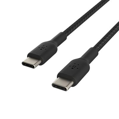 Belkin CAB004BT1MBK Boostcharge Örgülü 60W USB-C to USB-C Kablosu 1M Şarj Kablosu - Siyah