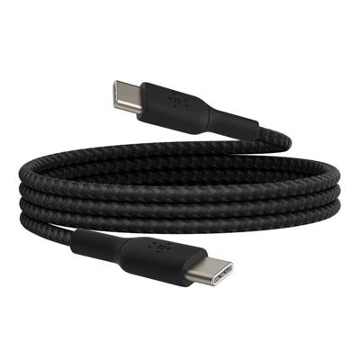 Belkin CAB004BT1MBK Boostcharge Örgülü 60W USB-C to USB-C Kablosu 1M Şarj Kablosu - Siyah