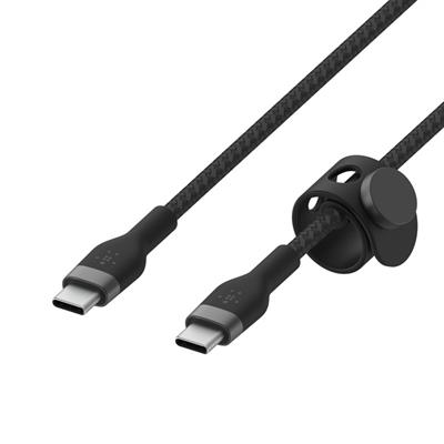 Belkin BoostCharge Pro Örgülü Flex USB-C 1M Şarj Kablosu - Siyah