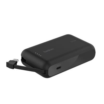 Belkin BPB021HQBK BoostCharge 10.000 mAh 20W Entegre USB-C Kablolu Powerbank – Siyah