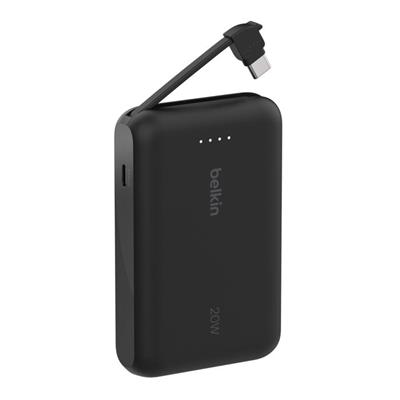 Belkin BPB021HQBK BoostCharge 10.000 mAh 20W Entegre USB-C Kablolu Powerbank – Siyah