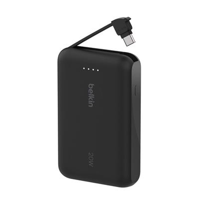 Belkin BPB021HQBK BoostCharge 10.000 mAh 20W Entegre USB-C Kablolu Powerbank – Siyah
