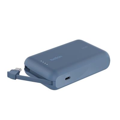 Belkin BPB021HQBL BoostCharge 10.000 mAh 20W Entegre USB-C Kablolu Powerbank – Mavi
