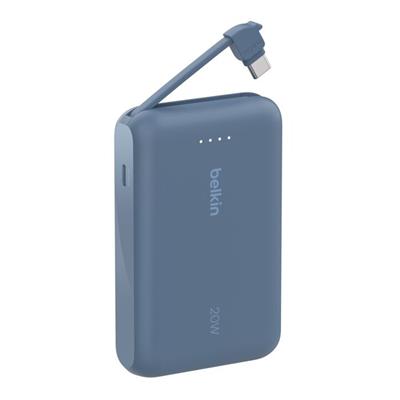 Belkin BPB021HQBL BoostCharge 10.000 mAh 20W Entegre USB-C Kablolu Powerbank – Mavi