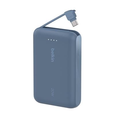 Belkin BPB021HQBL BoostCharge 10.000 mAh 20W Entegre USB-C Kablolu Powerbank – Mavi