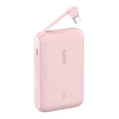 Belkin BPB021HQPK BoostCharge 10.000 mAh 20W Entegre USB-C Kablolu Powerbank – Pembe