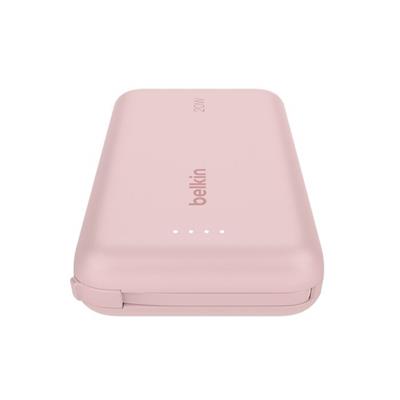 Belkin BPB021HQPK BoostCharge 10.000 mAh 20W Entegre USB-C Kablolu Powerbank – Pembe