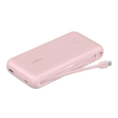 Belkin BPB024HQPK BoostCharge 20.000 mAh Entegre USB-C Kablolu Powerbank – Pembe