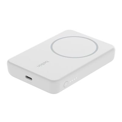 Belkin BPD004BTWT BoostCharge 5K MagSafe Uyumlu Kablosuz Powerbank + Stand - Beyaz
