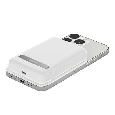Belkin BPD004BTWT BoostCharge 5K MagSafe Uyumlu Kablosuz Powerbank + Stand - Beyaz