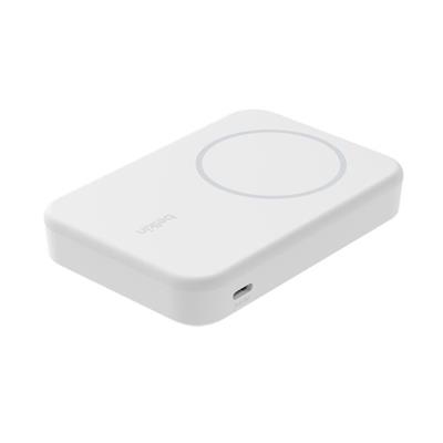 Belkin BPD007BTWT BoostCharge Qi2 15W 8K MagSafe Uyumlu Kablosuz Powerbank – Beyaz
