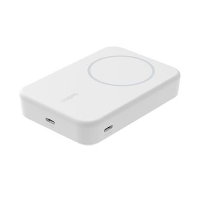 Belkin BPD008BTWT BoostCharge Qi2 15W 10K MagSafe Uyumlu Kablosuz Powerbank – Beyaz