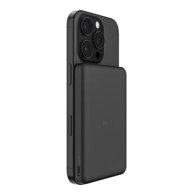 Belkin BPD010HQBK BoostCharge 5.000 mAh MagSafe Uyumlu 15W Kablosuz Slim Powerbank - Siyah