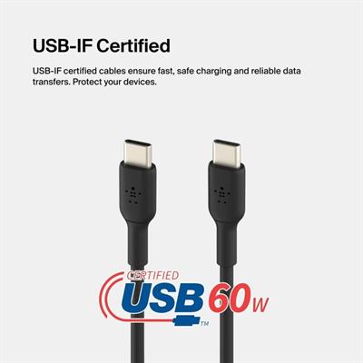 Belkin CAB003BT2MBK BoostCharge USB-C to USB-C 2M Şarj Kablosu - Siyah