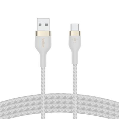 Belkin CAB010DS1MWH BOOST↑CHARGE Pro Flex USB-A to USB-C 1M Kablo - Beyaz