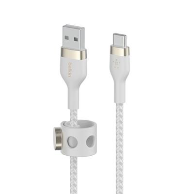 Belkin CAB010DS1MWH BOOST↑CHARGE Pro Flex USB-A to USB-C 1M Kablo - Beyaz