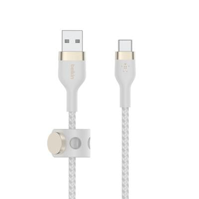 Belkin CAB010DS1MWH BOOST↑CHARGE Pro Flex USB-A to USB-C 1M Kablo - Beyaz