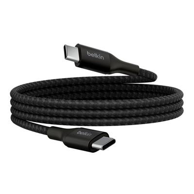 Belkin CAB015BT1MBK Boostcharge Örgülü USB-C to USB-C 240W Şarj Kablosu 1M - Siyah