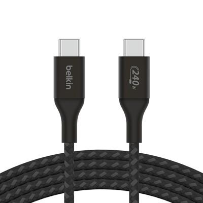 Belkin CAB015BT1MBK Boostcharge Örgülü USB-C to USB-C 240W Şarj Kablosu 1M - Siyah