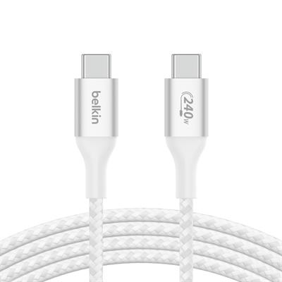 Belkin CAB015BT2MWH BoostCharge 240W Örgülü USB-C to USB-C 2M Kablo