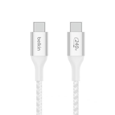 Belkin CAB015BT2MWH BoostCharge 240W Örgülü USB-C to USB-C 2M Kablo