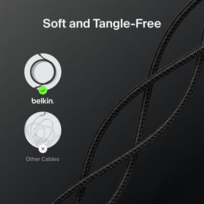 Belkin CAB025HQ1MBK Boostcharge Pro 240W Usb-C To Usb-C Örgülü Kablo 1M - Siyah