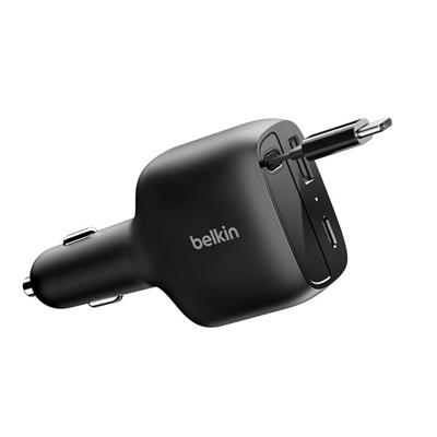 Belkin CCC001HQBK BoostCharge 75W Entegre Kablolu Araç Şarj Cihazı – Siyah