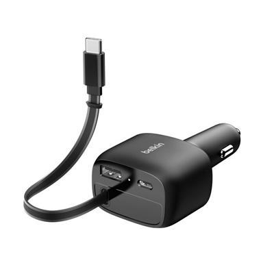 Belkin CCC001HQBK BoostCharge 75W Entegre Kablolu Araç Şarj Cihazı – Siyah